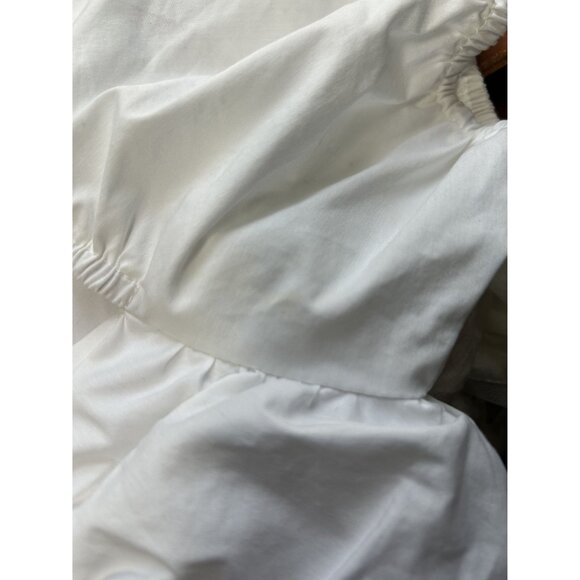 Superdown Revolve White Scratch Ruched Mini Dress Size Small - Picture 6 of 7